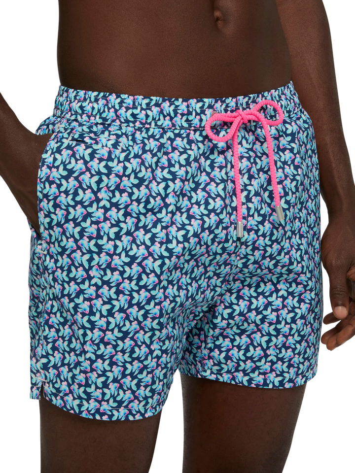 Comfort Light swim shorts with fish print