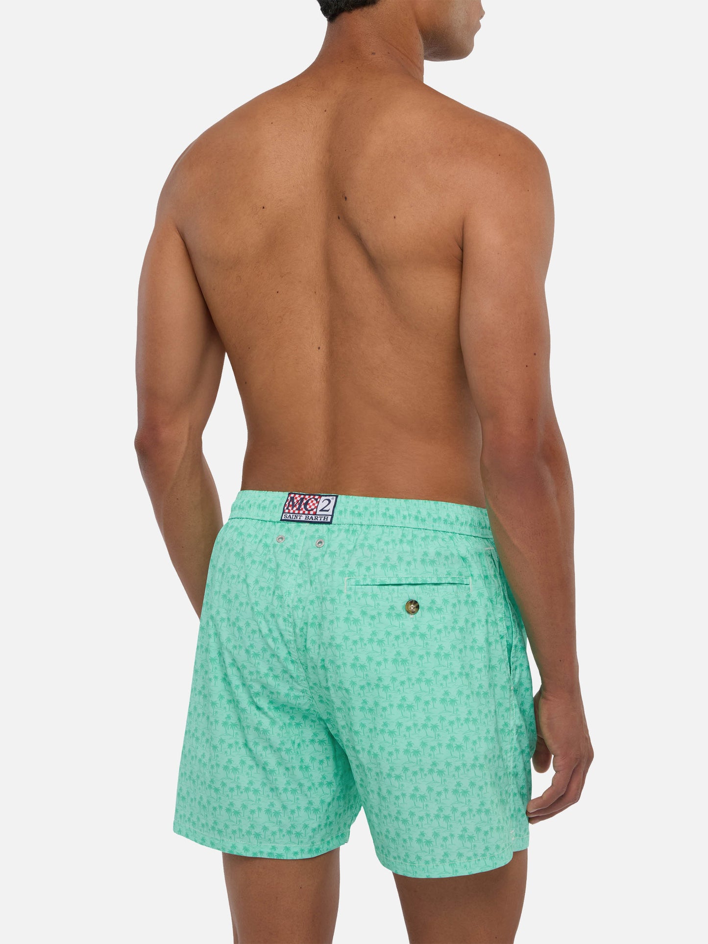 Comfort Light Badeshorts mit Palmen-Print