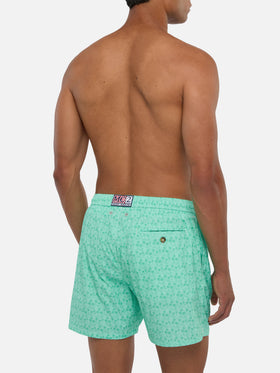 Comfort Light Badeshorts mit Palmen-Print