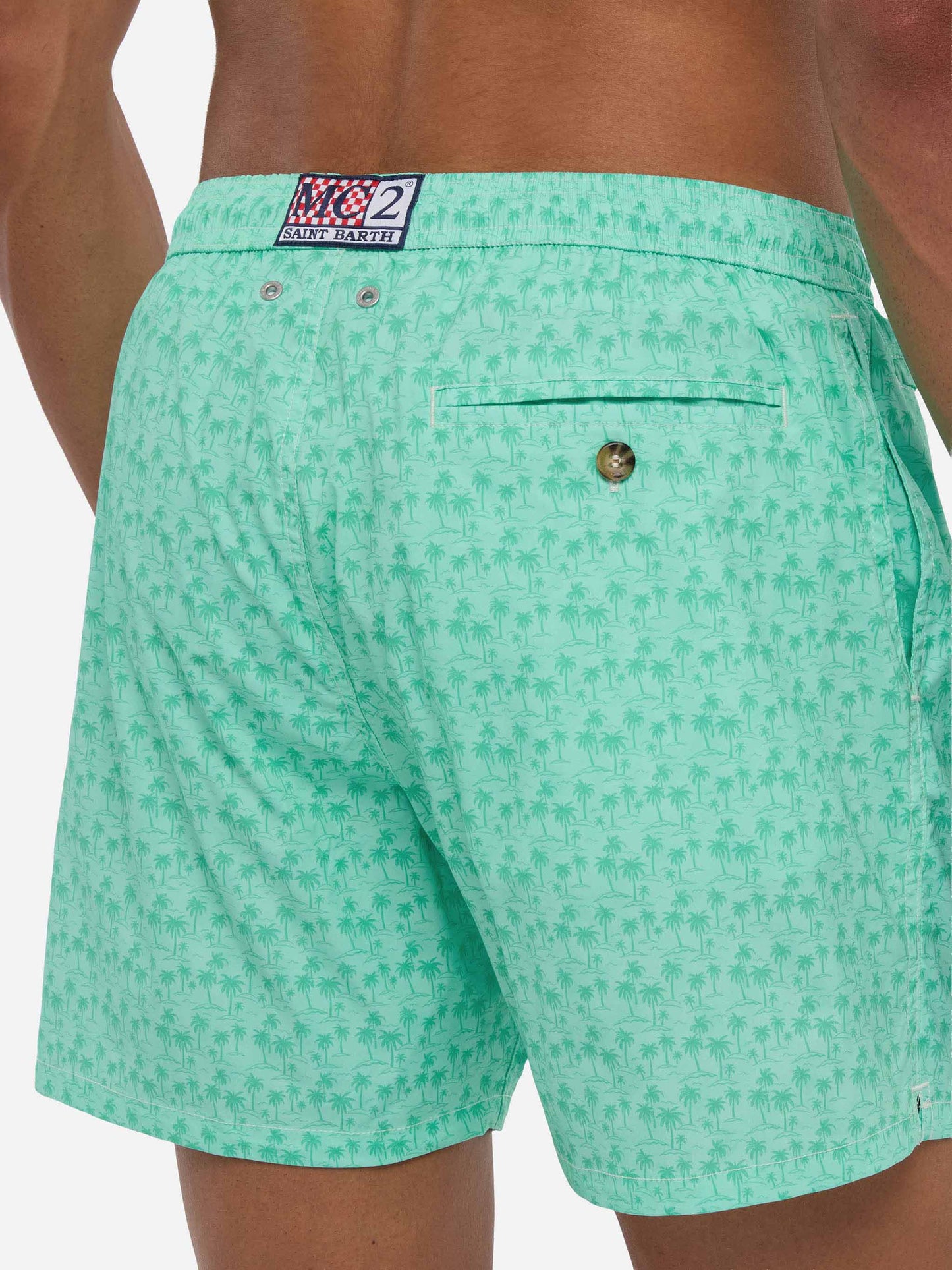 Comfort Light Badeshorts mit Palmen-Print