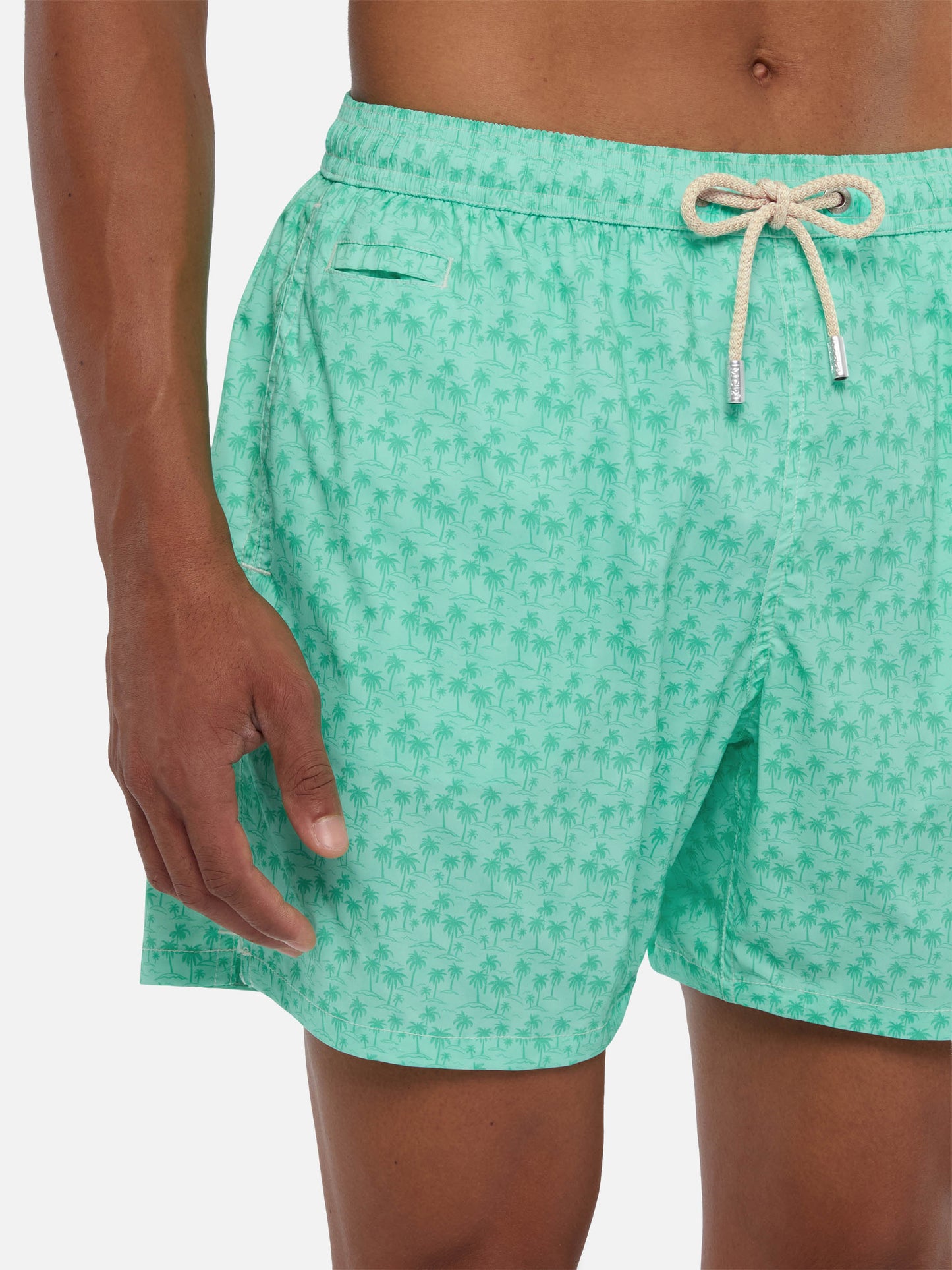 Comfort Light Badeshorts mit Palmen-Print