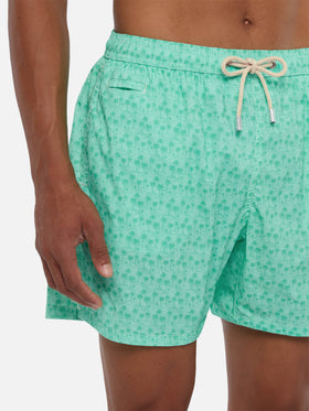 Comfort Light Badeshorts mit Palmen-Print