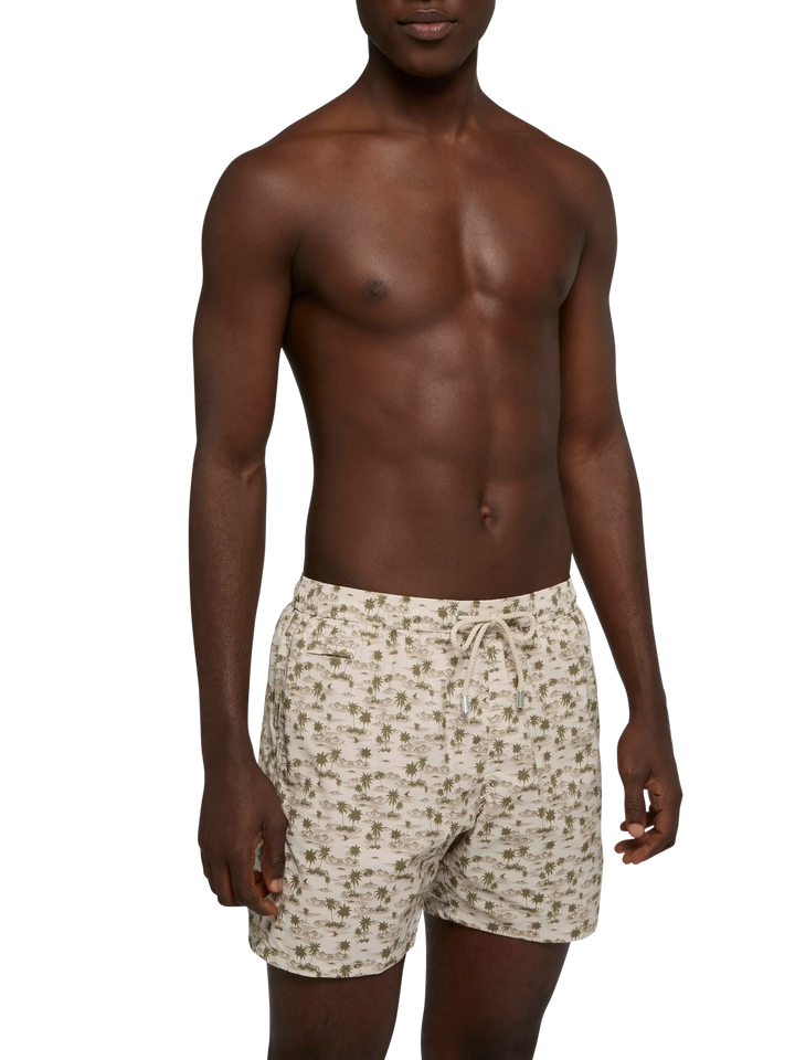 Comfort Light swim shorts with beach print