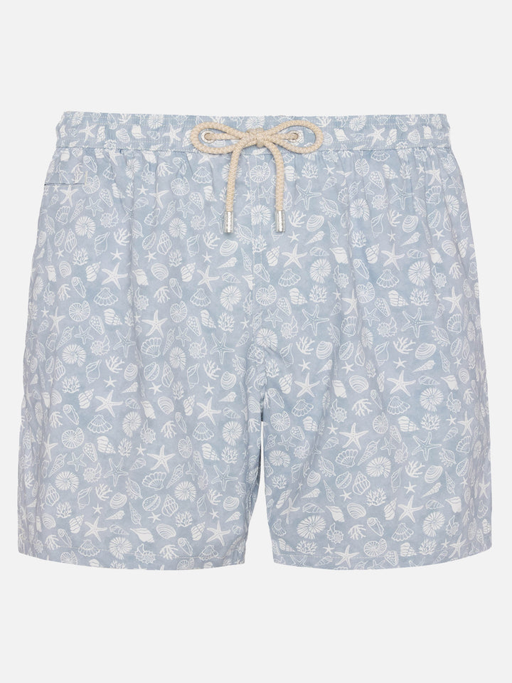 Comfort Light Badeshorts mit Muschel-Print