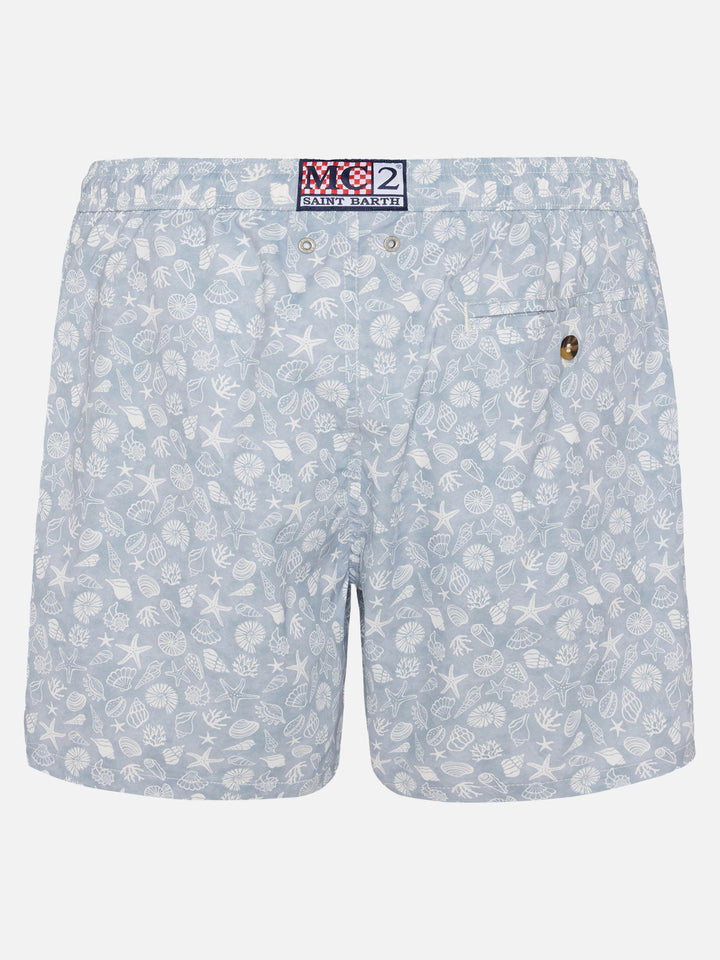 Comfort Light Badeshorts mit Muschel-Print