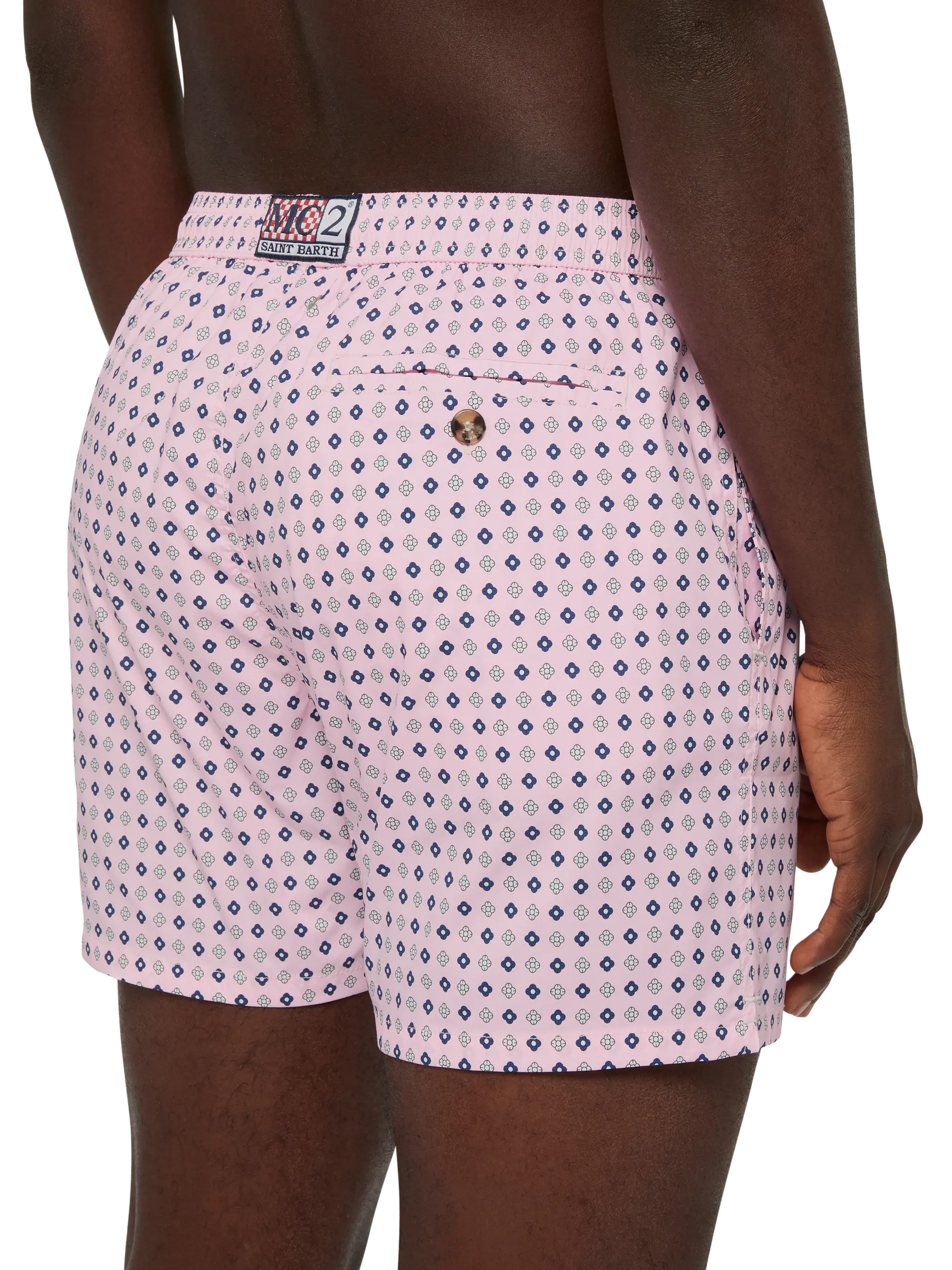 Comfort Light swim shorts with tie print - MC2 Saint Barth