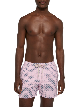 Comfort Light swim shorts with tie print - MC2 Saint Barth