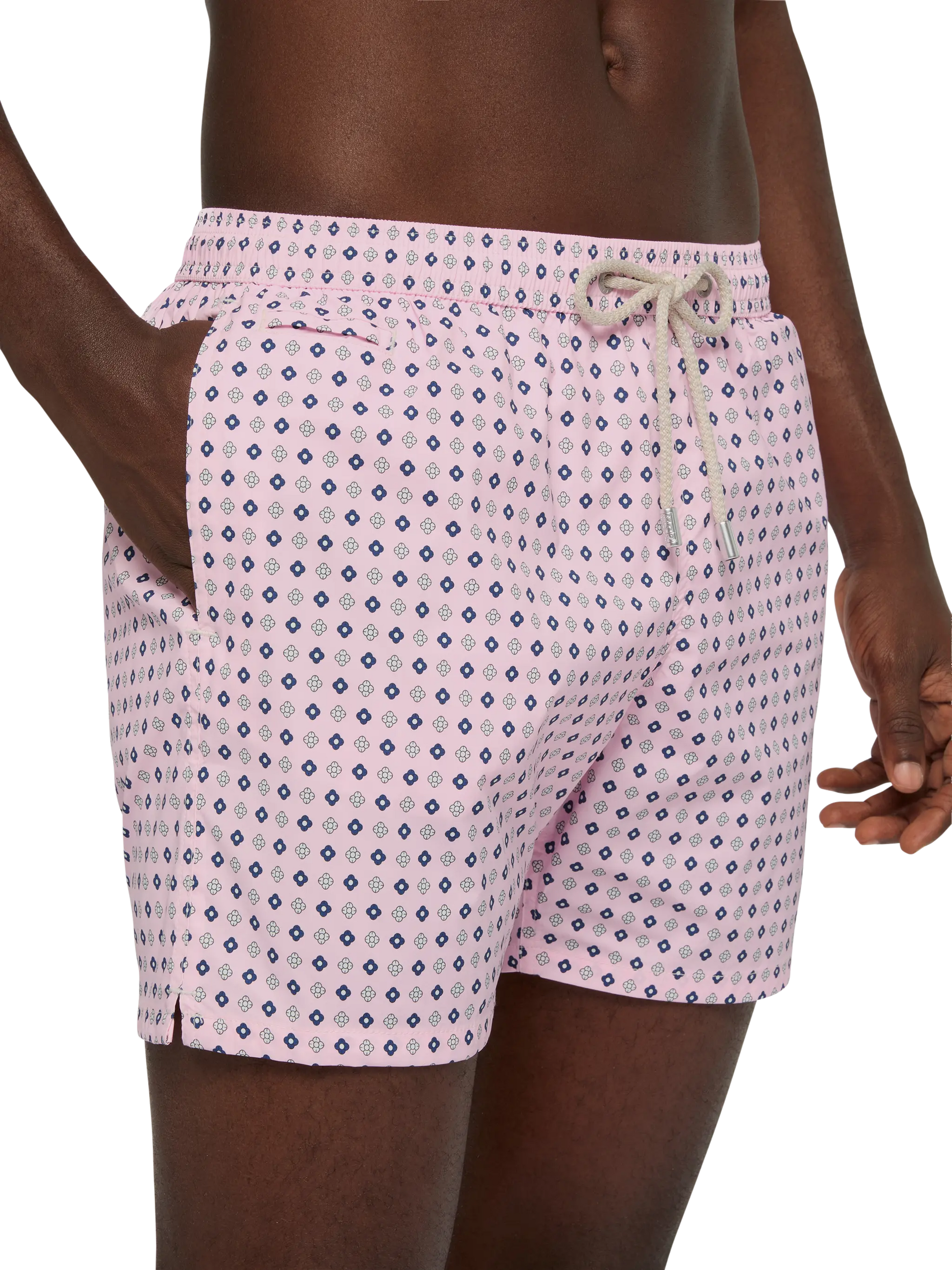 Comfort Light swim shorts with tie print - MC2 Saint Barth