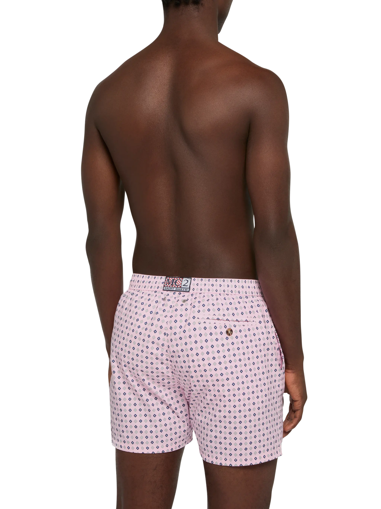 Comfort Light swim shorts with tie print - MC2 Saint Barth