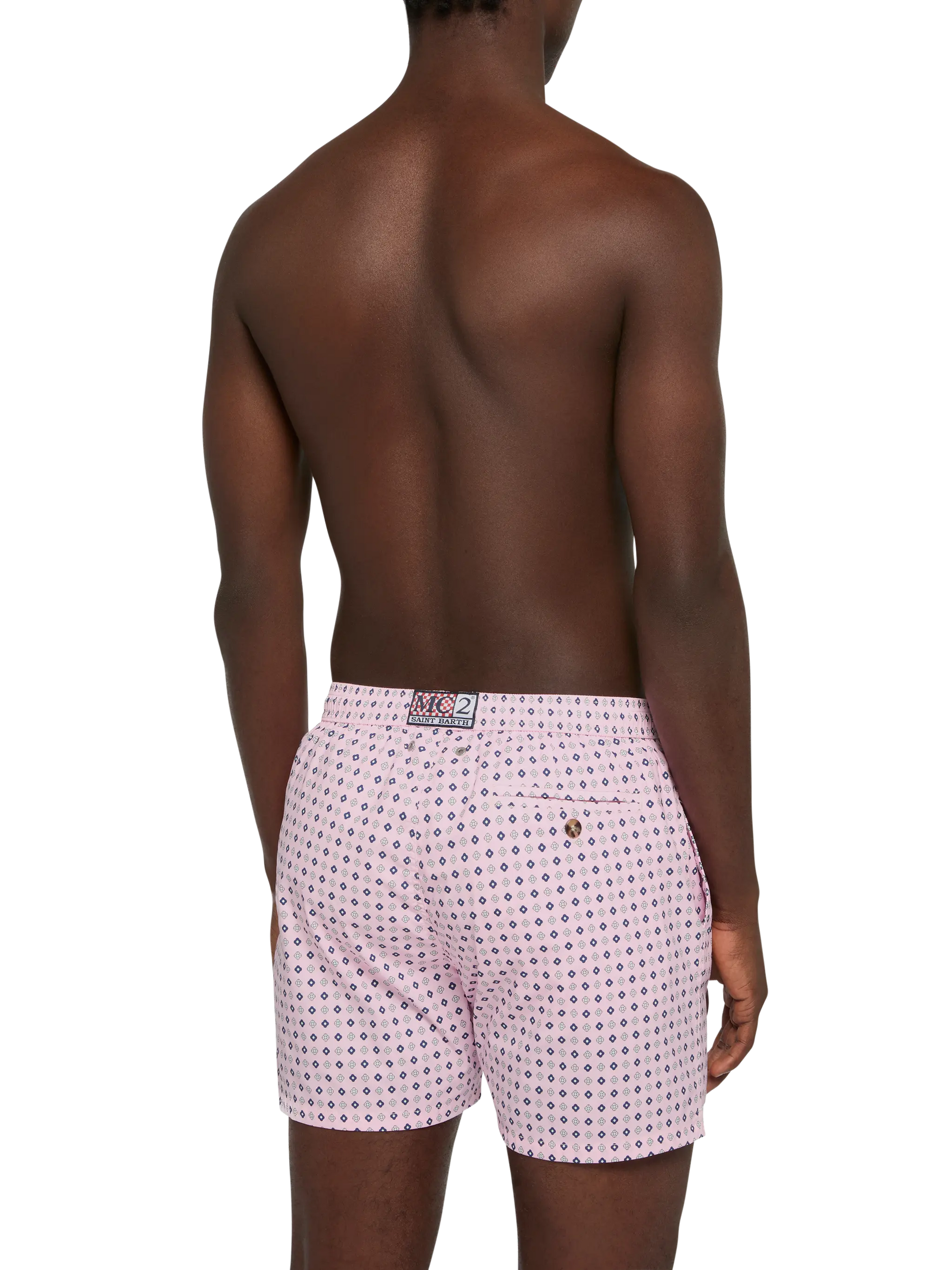 Comfort Light swim shorts with tie print - MC2 Saint Barth
