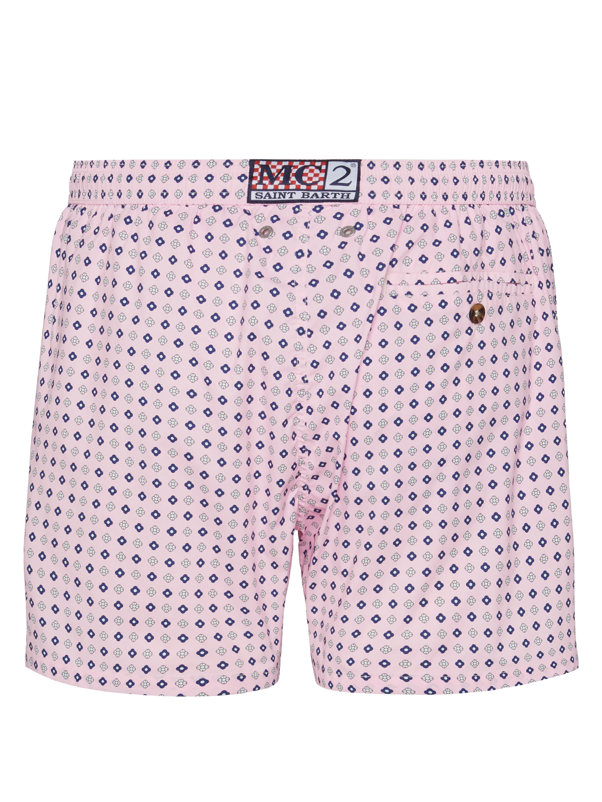 Comfort Light swim shorts with tie print - MC2 Saint Barth