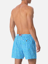 Man Comfort Light Badeshorts mit Hai-Aufdruck