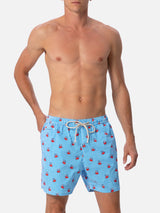 Man Comfort Light Badeshorts mit Krabben-Print