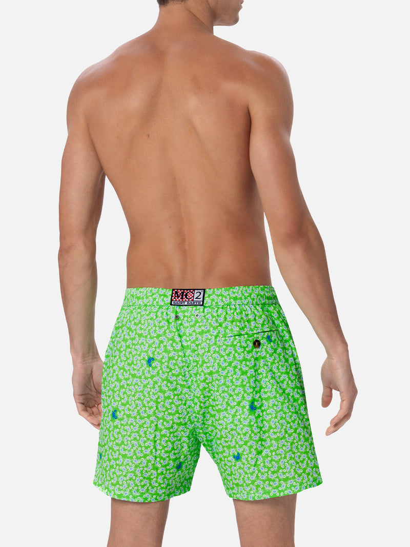 Man Comfort Light Badeshorts mit Krabben-Print