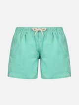 Boy Comfort Light swim shorts with gingham print