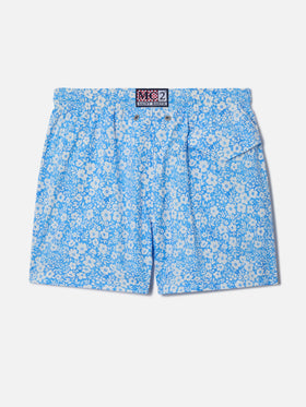 Comfort Light classic stretch swim shorts with flower print