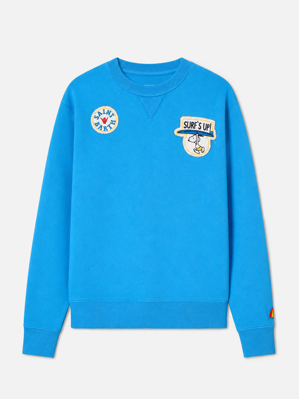 Herren-Sweatshirt Cooper aus Baumwollfleece mit Rundhalsausschnitt und Stickerei 