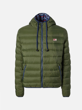 Double face down jacket Courchevel in  m ilitary green