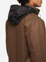 Wooly brown bomber jacket Country with teddy lining