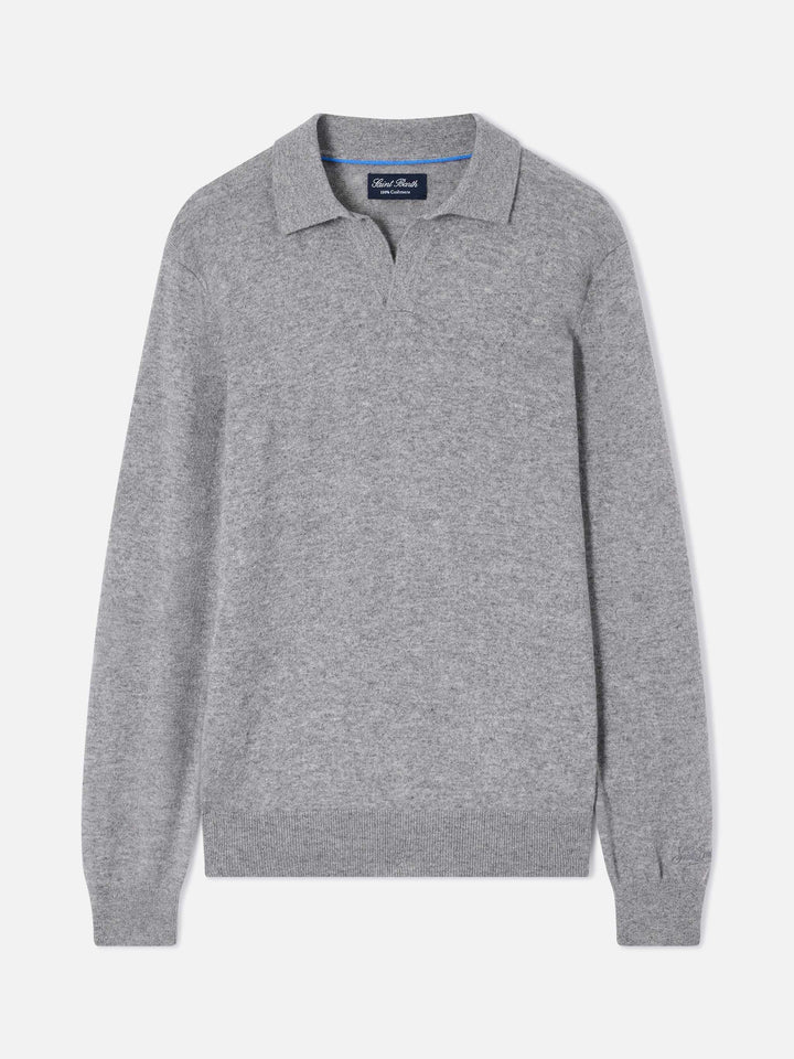 Polo Covent aus grauem Kaschmir 