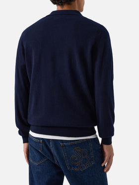 Polo Covent aus navyblauem blue Kaschmir 