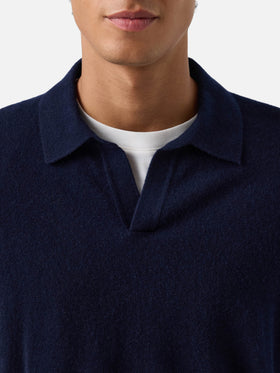 Polo Covent aus navyblauem blue Kaschmir 