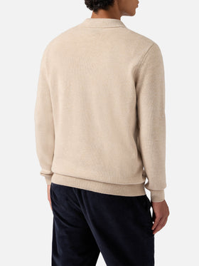 Polo in maglia Covent in lana beige