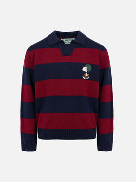 Blau-rot gestreiftes Poloshirt Covent für Jungen mit Snoopy-Aufdruck | SNOOPY PEANUTS SPECIAL EDITION