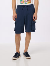 Man navy blue cargo short pants Cargy