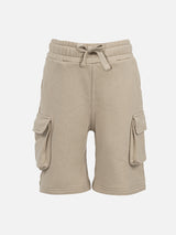 Pantaloncini cargo beige da bambino Cargy