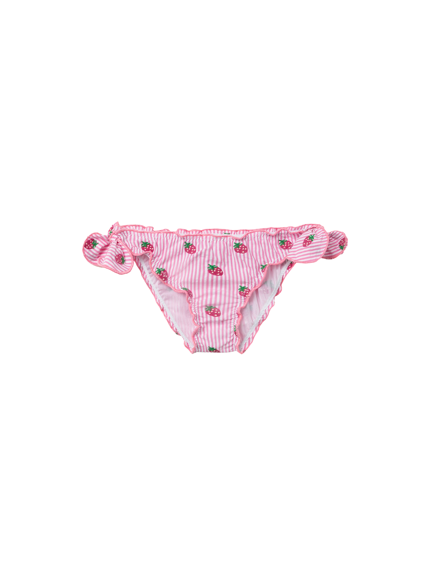 Cric classic seersucker swim briefs with striped print and embroidery
