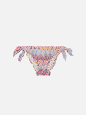 Cric multicolor raschel swim briefs in shades of pink