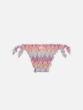 Cric multicolor raschel swim briefs in shades of pink