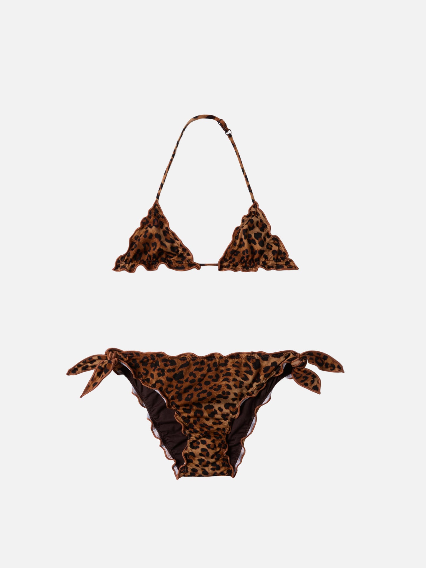 Cris classic triangle bikini with leopard print
