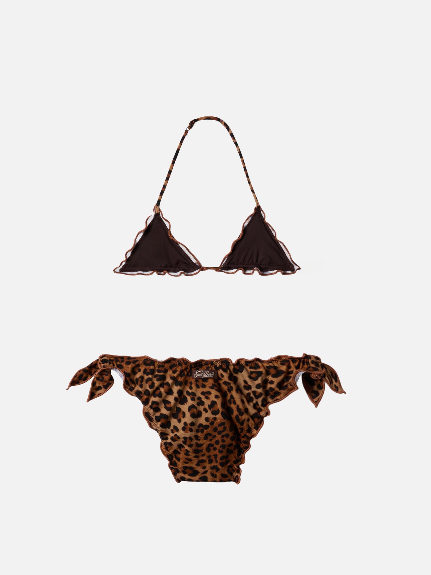 Cris classic triangle bikini with leopard print