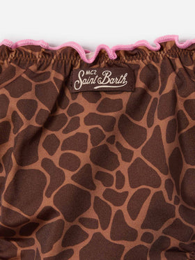 Cris stretch bikini with animal print