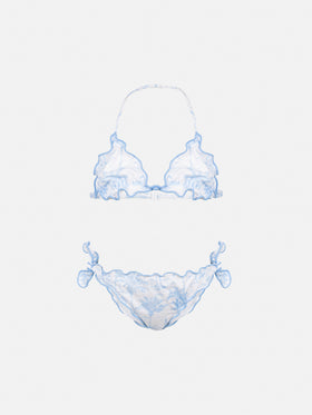 Cris classic triangle bikini with toile de jouy print - MC2 Saint Barth