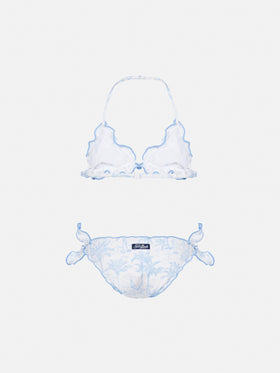 Cris classic triangle bikini with toile de jouy print - MC2 Saint Barth