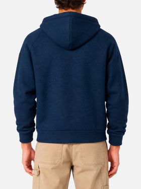 Sudadera Carrel de tejido técnico en color azul marino liso 