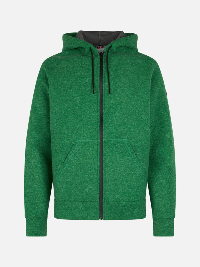 Man green technic fabric sweatshirt Carrel