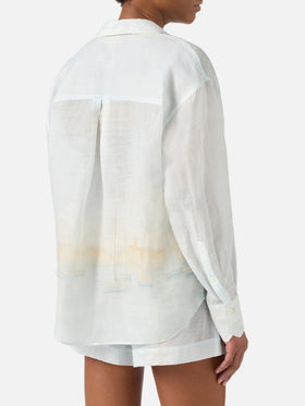 Cristal ramie shirt with St. Tropez print