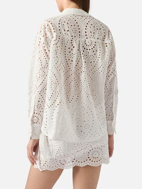 White broderie anglaise cotton Cristal shirt