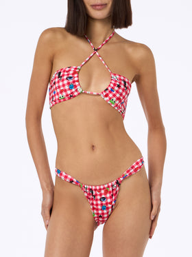 Damen Bikini-Set Dahelle mit Gingham und ausgefallenem Print | BEEPY BELLA SPECIAL EDITION