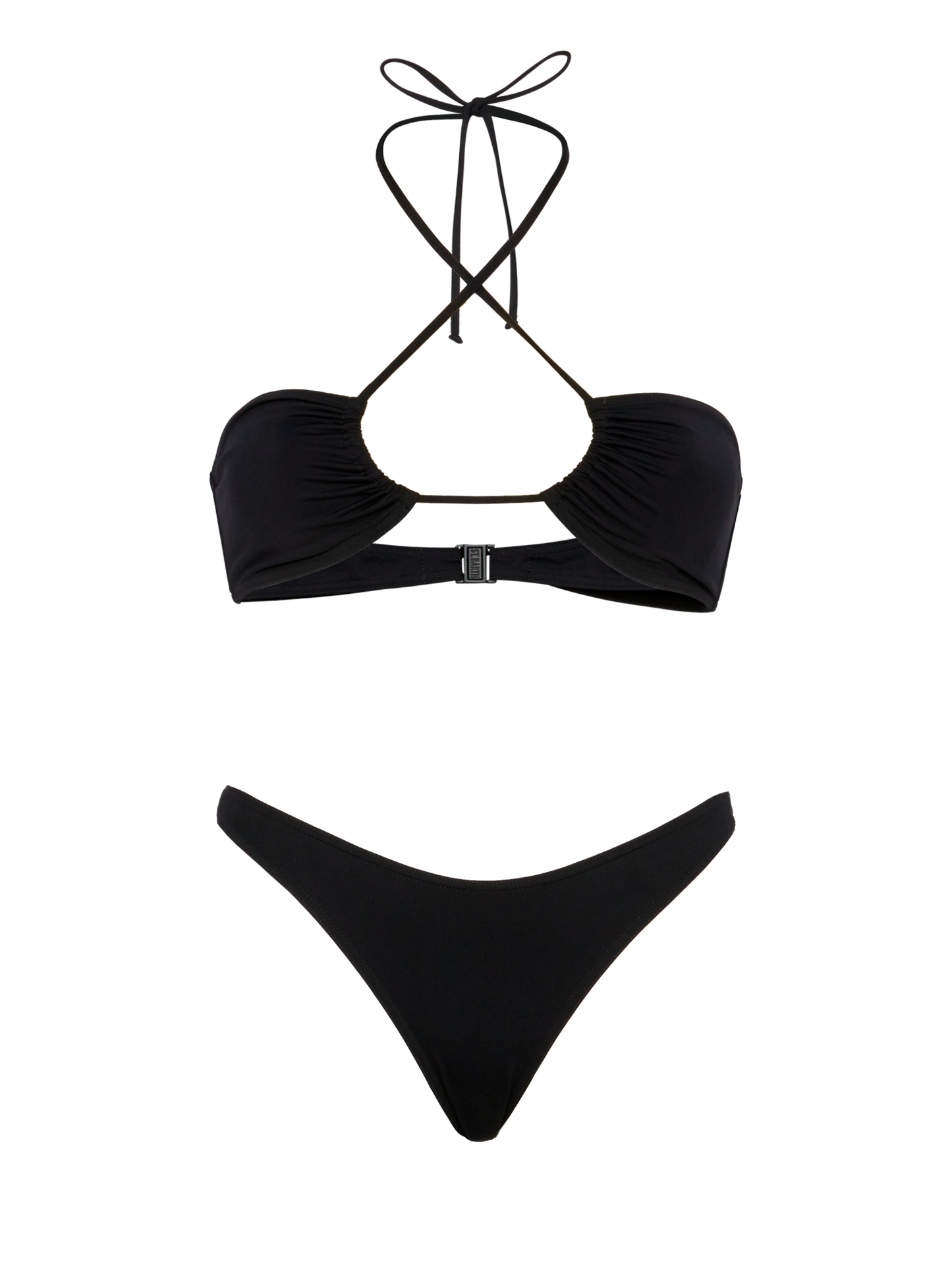Dahlia Lido black bikini with bandeau top and classic briefs