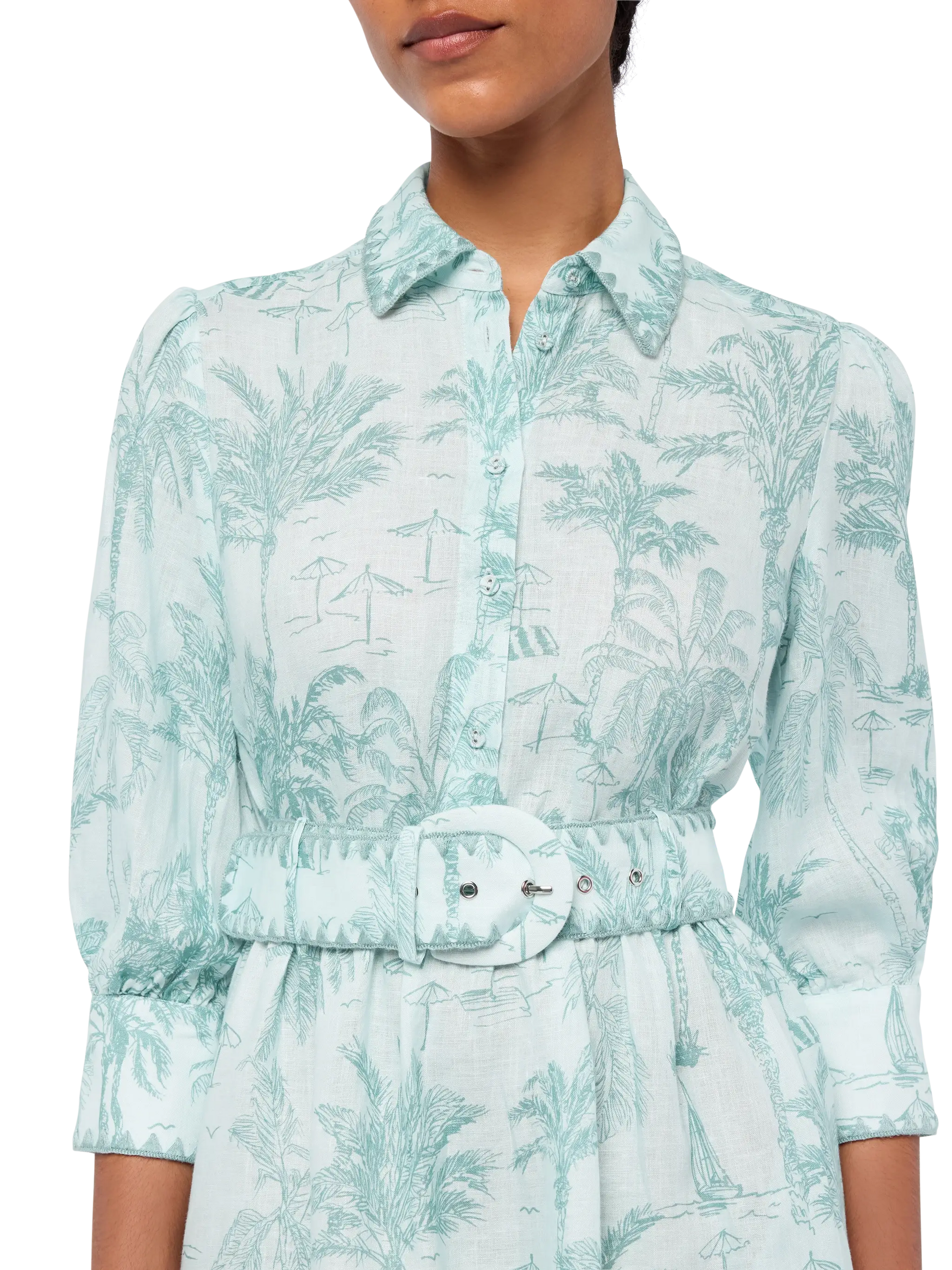 Daisi toile de jouy linen dress - MC2 Saint Barth