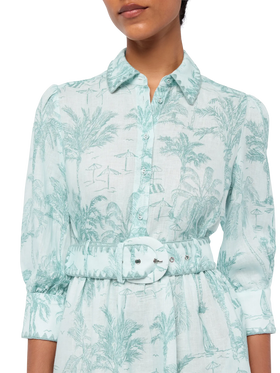 Daisi toile de jouy linen dress - MC2 Saint Barth