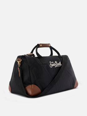 Daily black nylon weekender with embroidered logo
