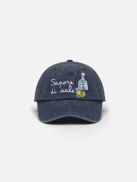 Denim embroidered ball cap Davis
