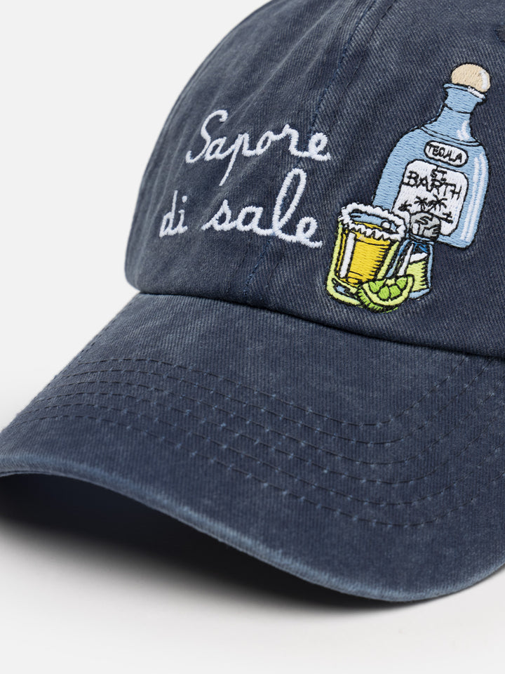 Denim embroidered ball cap Davis