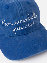 Denim embroidered ball cap Davis with non sono bello, piaccio embroidery | VACANZE DI NATALE SPECIAL EDITION